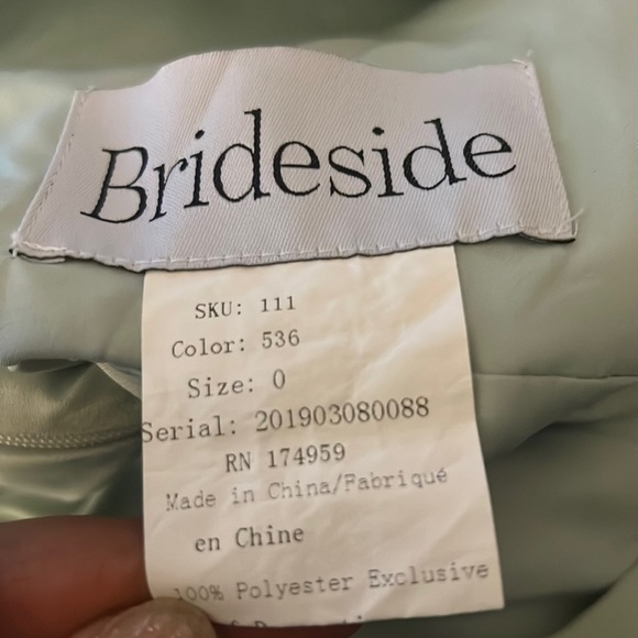 Brideside green V-Neck bridesmaid dress color 536 size 0 - Picture 8 of 9